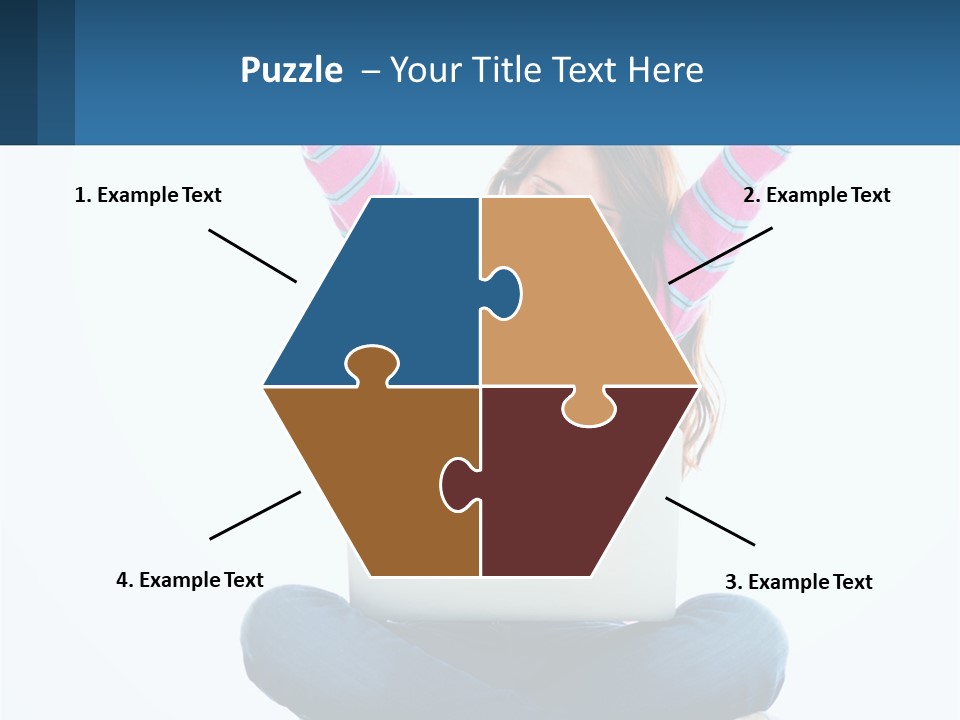 A Woman Sitting On The Floor Using A Laptop Computer PowerPoint Template