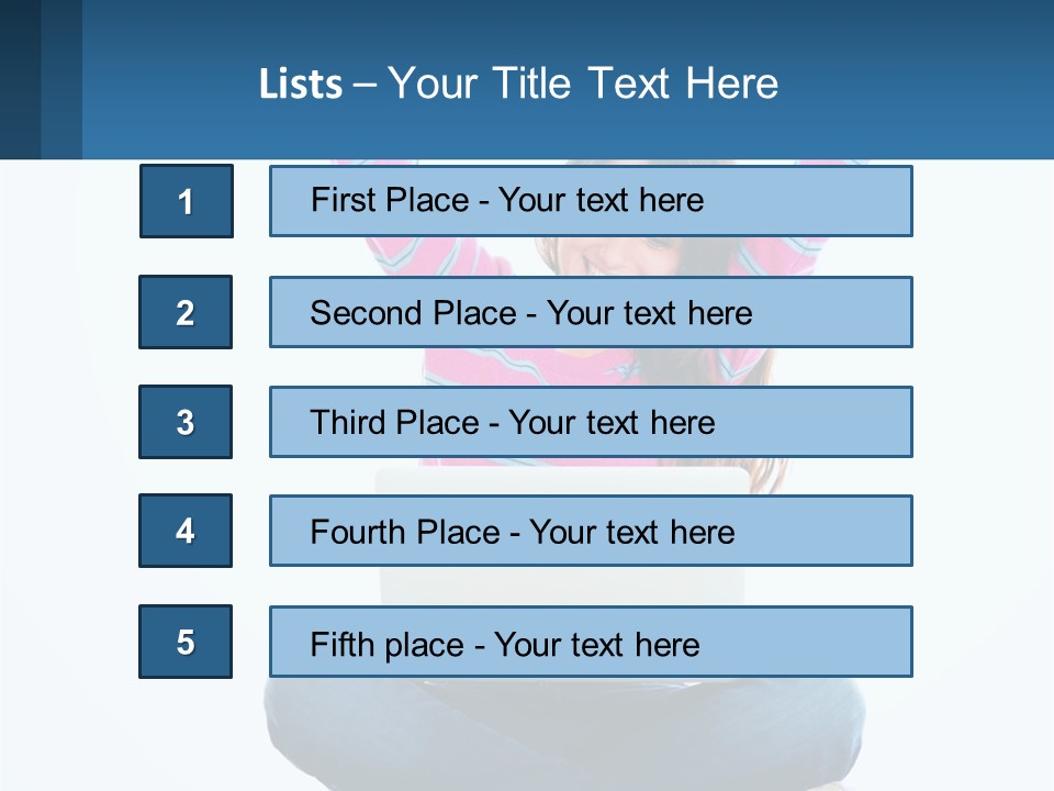 A Woman Sitting On The Floor Using A Laptop Computer PowerPoint Template