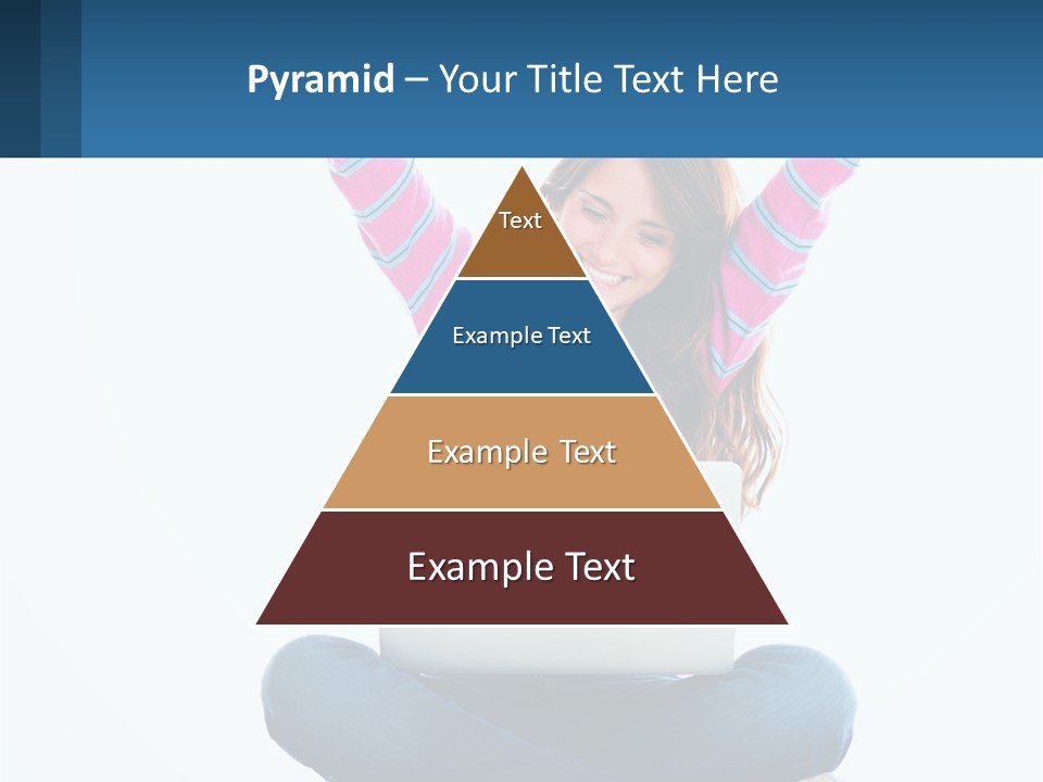 A Woman Sitting On The Floor Using A Laptop Computer PowerPoint Template