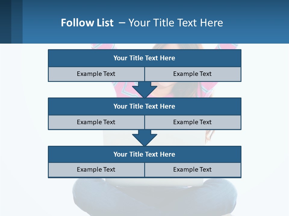 A Woman Sitting On The Floor Using A Laptop Computer PowerPoint Template