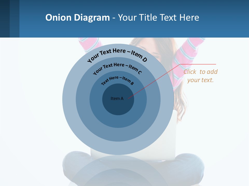 A Woman Sitting On The Floor Using A Laptop Computer PowerPoint Template
