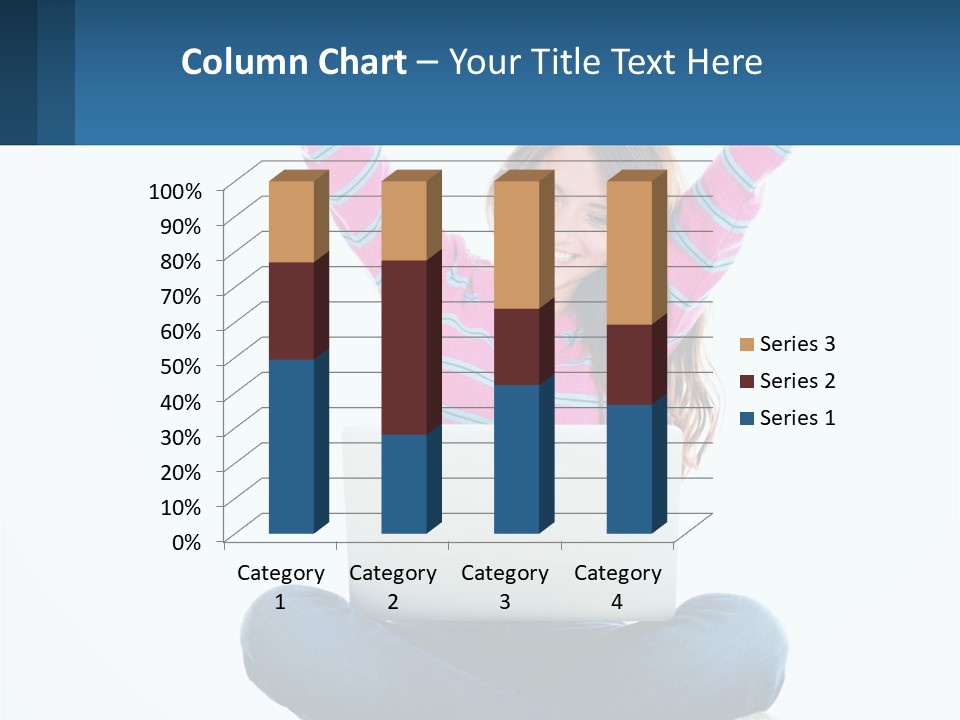 A Woman Sitting On The Floor Using A Laptop Computer PowerPoint Template