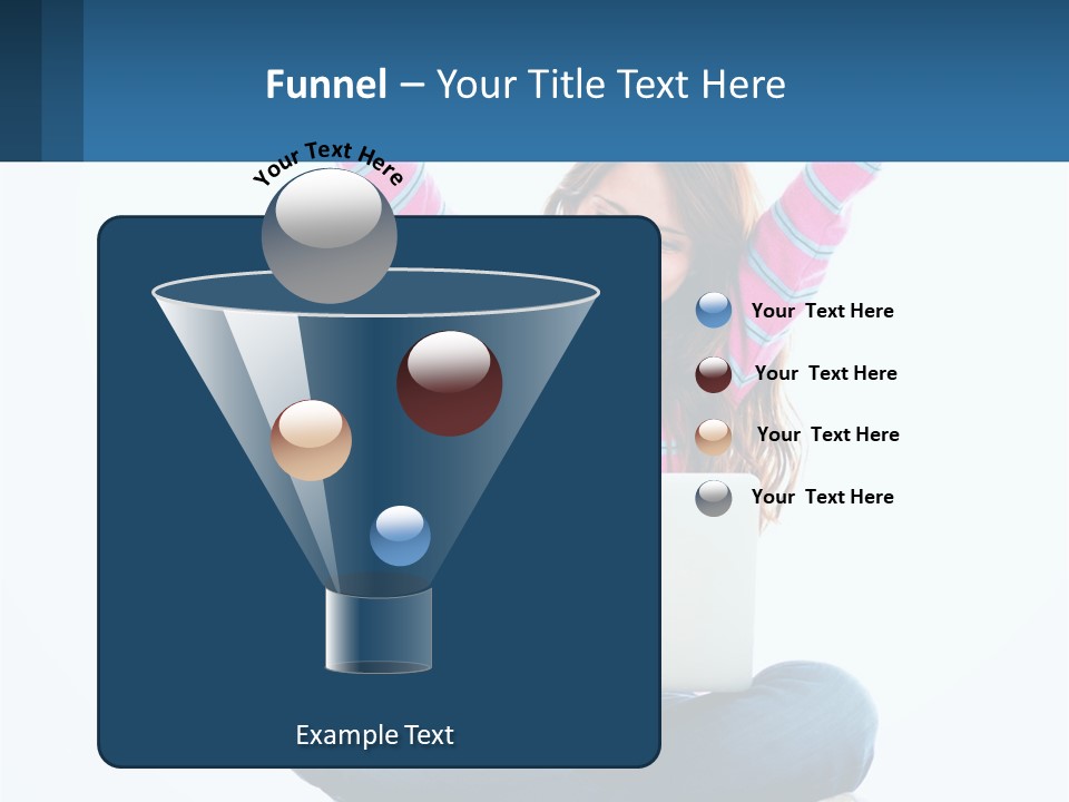 A Woman Sitting On The Floor Using A Laptop Computer PowerPoint Template