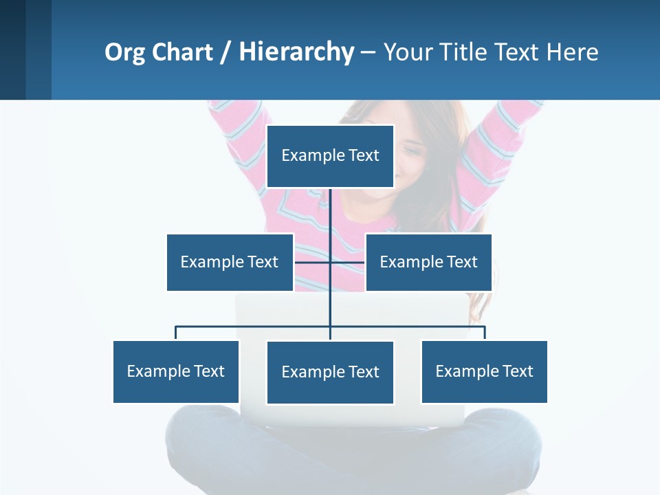 A Woman Sitting On The Floor Using A Laptop Computer PowerPoint Template
