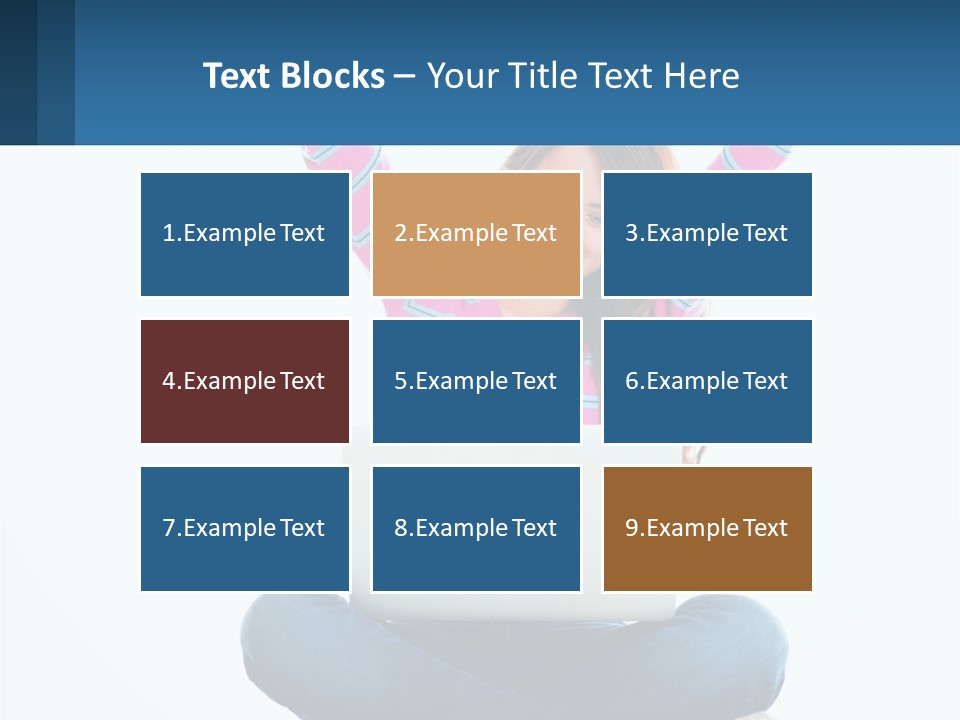 A Woman Sitting On The Floor Using A Laptop Computer PowerPoint Template