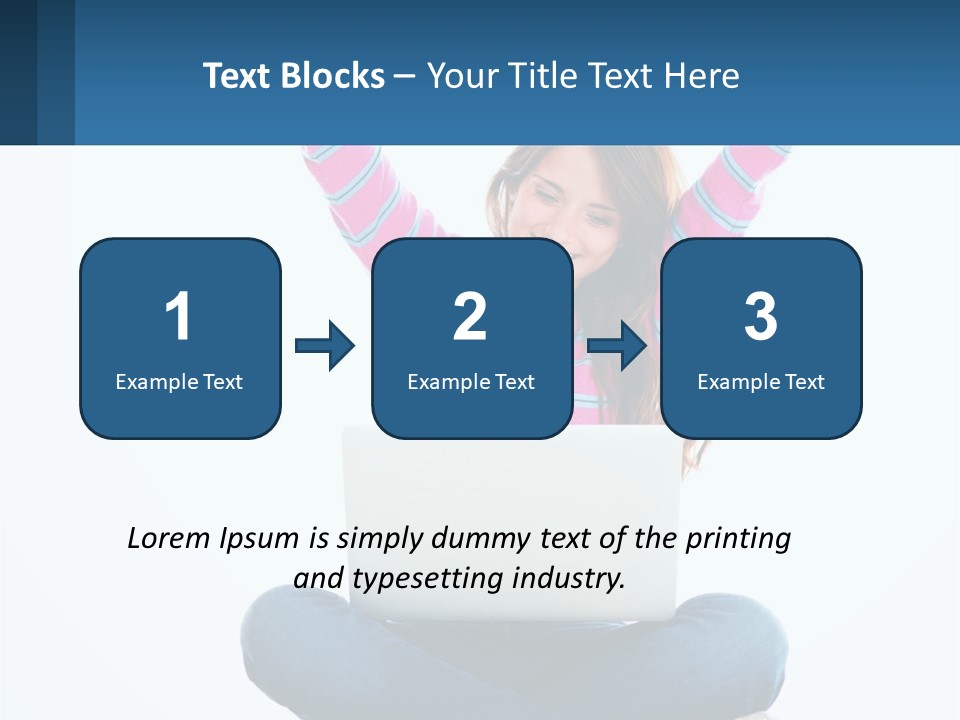 A Woman Sitting On The Floor Using A Laptop Computer PowerPoint Template