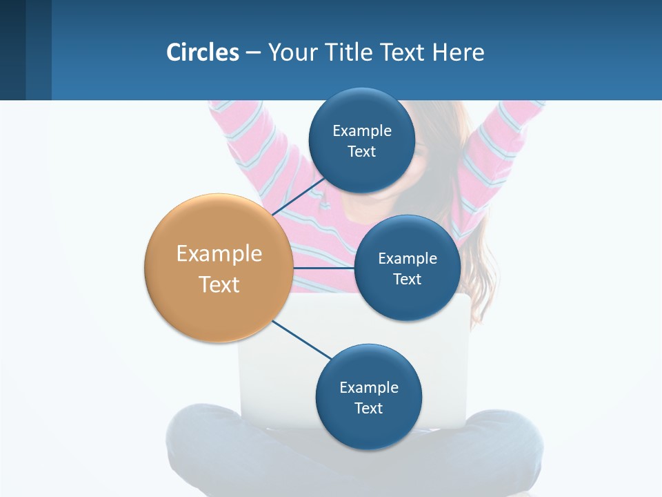 A Woman Sitting On The Floor Using A Laptop Computer PowerPoint Template