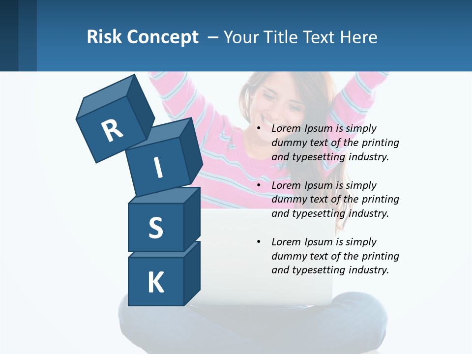 A Woman Sitting On The Floor Using A Laptop Computer PowerPoint Template