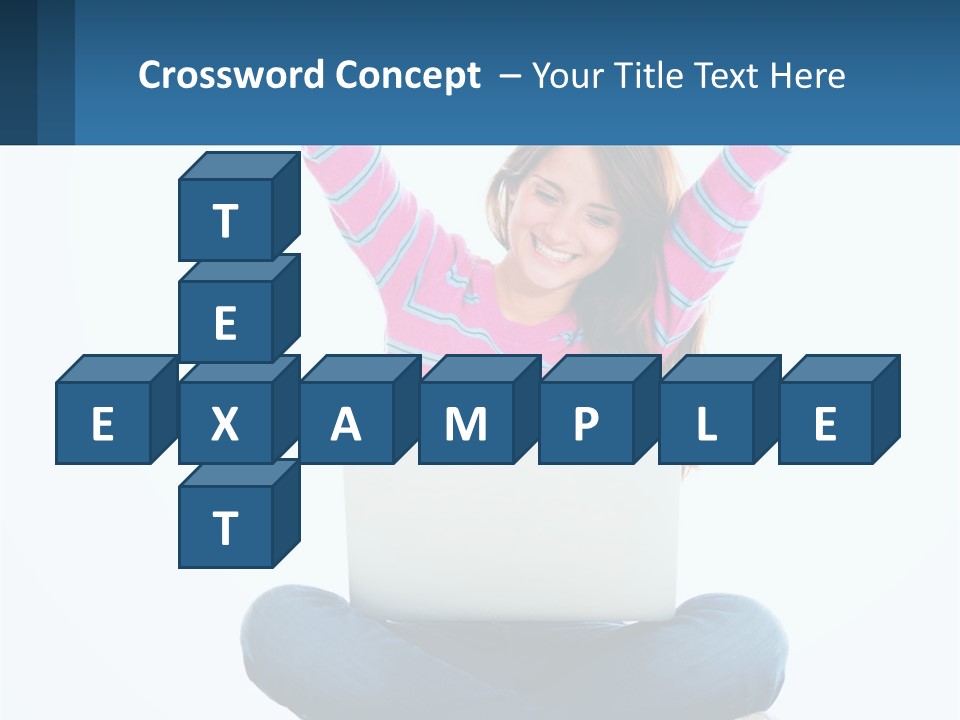 A Woman Sitting On The Floor Using A Laptop Computer PowerPoint Template