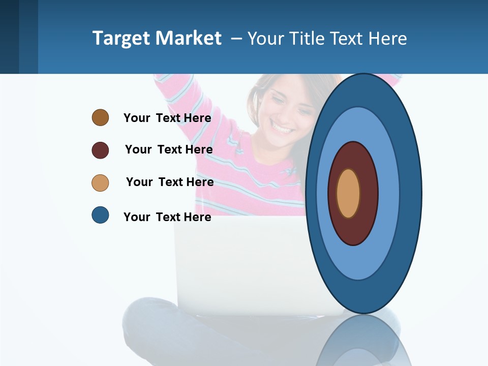 A Woman Sitting On The Floor Using A Laptop Computer PowerPoint Template