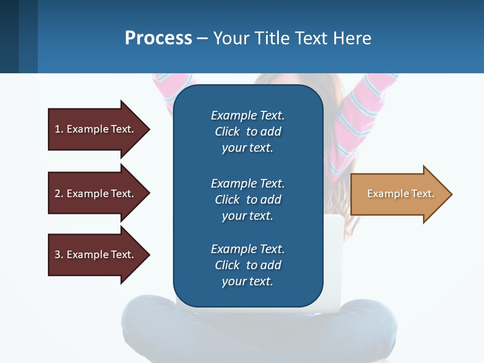 A Woman Sitting On The Floor Using A Laptop Computer PowerPoint Template