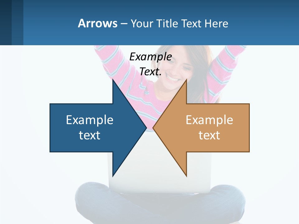 A Woman Sitting On The Floor Using A Laptop Computer PowerPoint Template