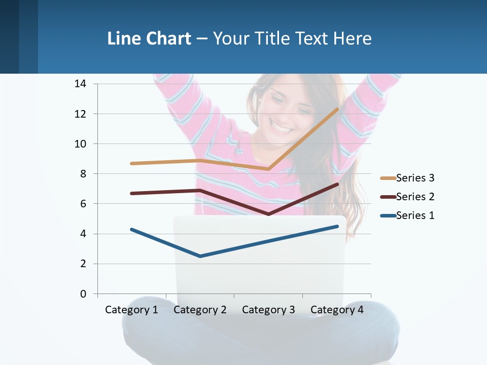 A Woman Sitting On The Floor Using A Laptop Computer PowerPoint Template