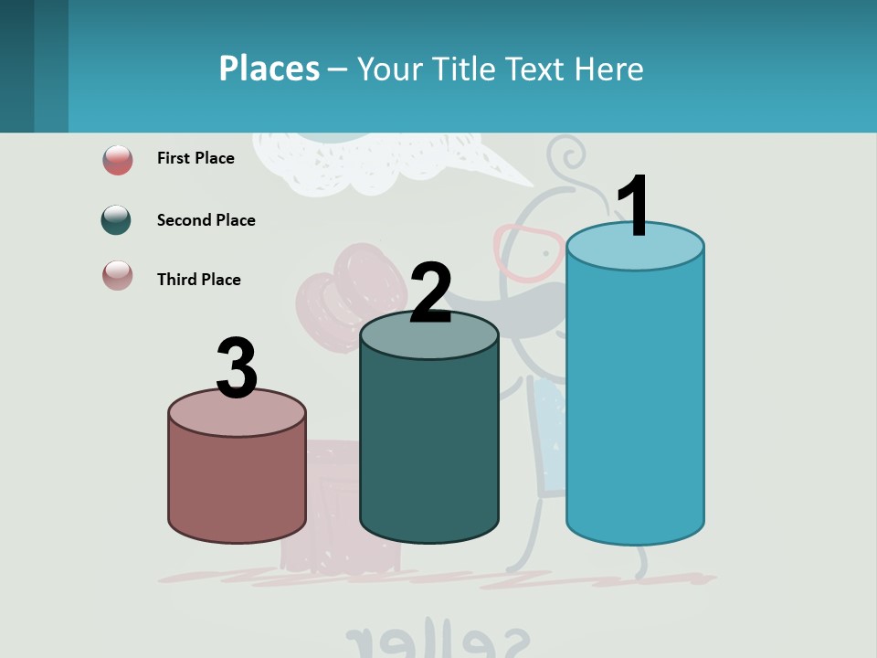 A Man With A Moustache Holding A Hammer And A Speech Bubble PowerPoint Template