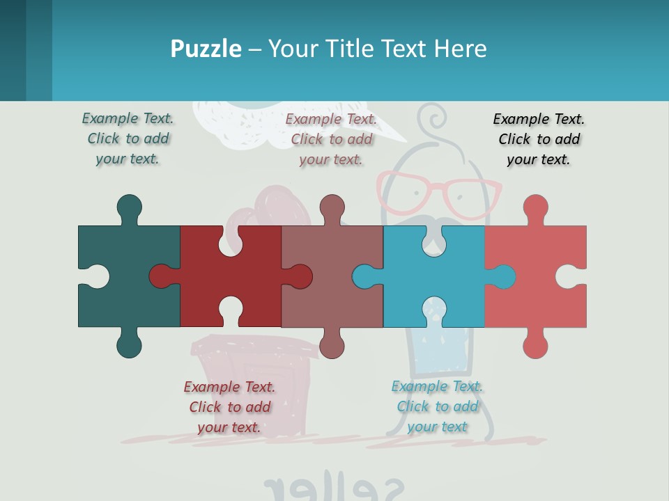 A Man With A Moustache Holding A Hammer And A Speech Bubble PowerPoint Template