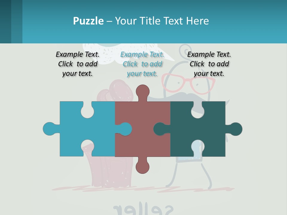 A Man With A Moustache Holding A Hammer And A Speech Bubble PowerPoint Template