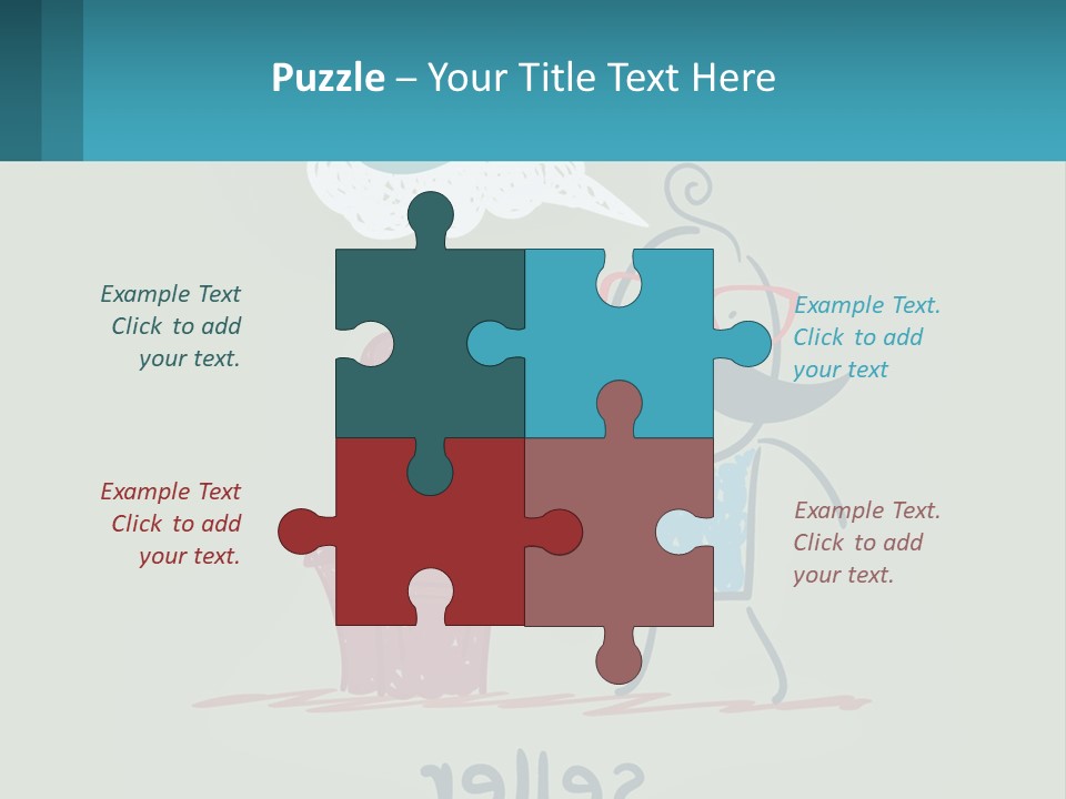 A Man With A Moustache Holding A Hammer And A Speech Bubble PowerPoint Template