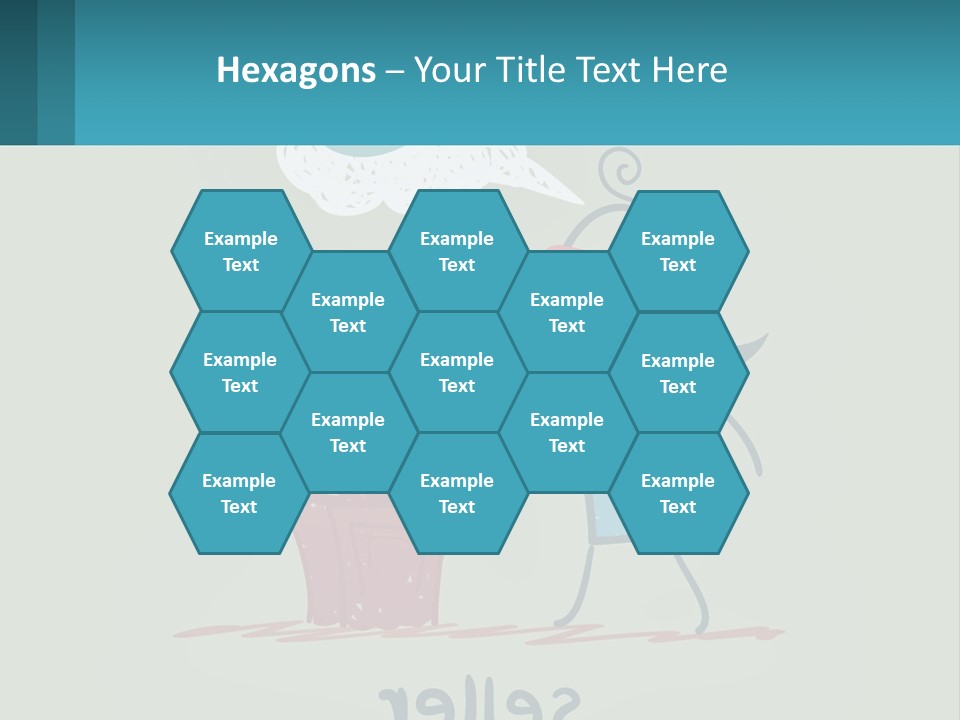 A Man With A Moustache Holding A Hammer And A Speech Bubble PowerPoint Template