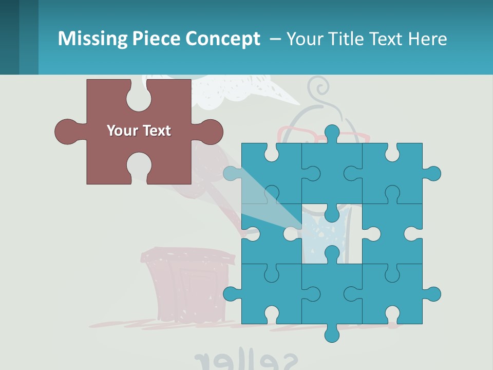 A Man With A Moustache Holding A Hammer And A Speech Bubble PowerPoint Template