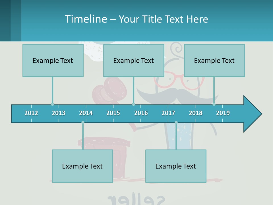 A Man With A Moustache Holding A Hammer And A Speech Bubble PowerPoint Template