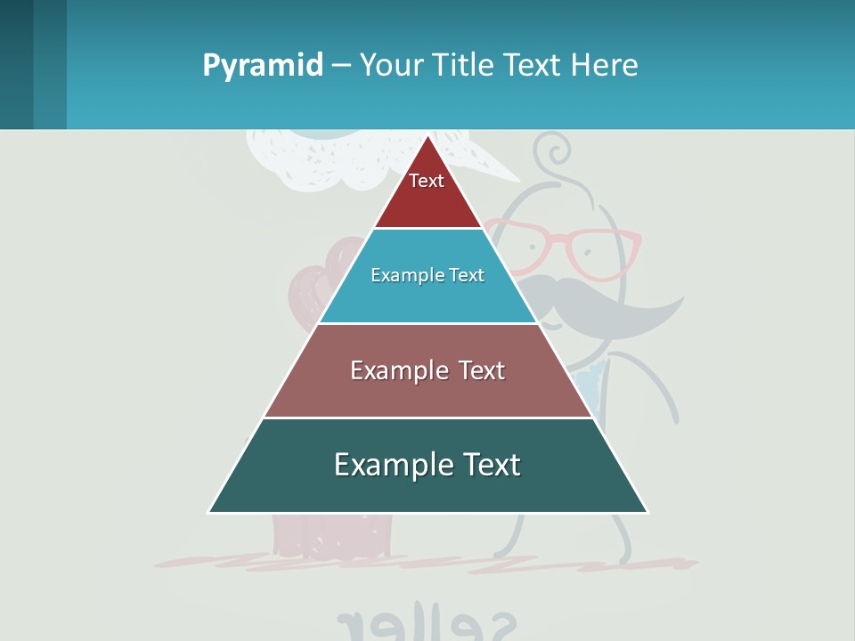 A Man With A Moustache Holding A Hammer And A Speech Bubble PowerPoint Template