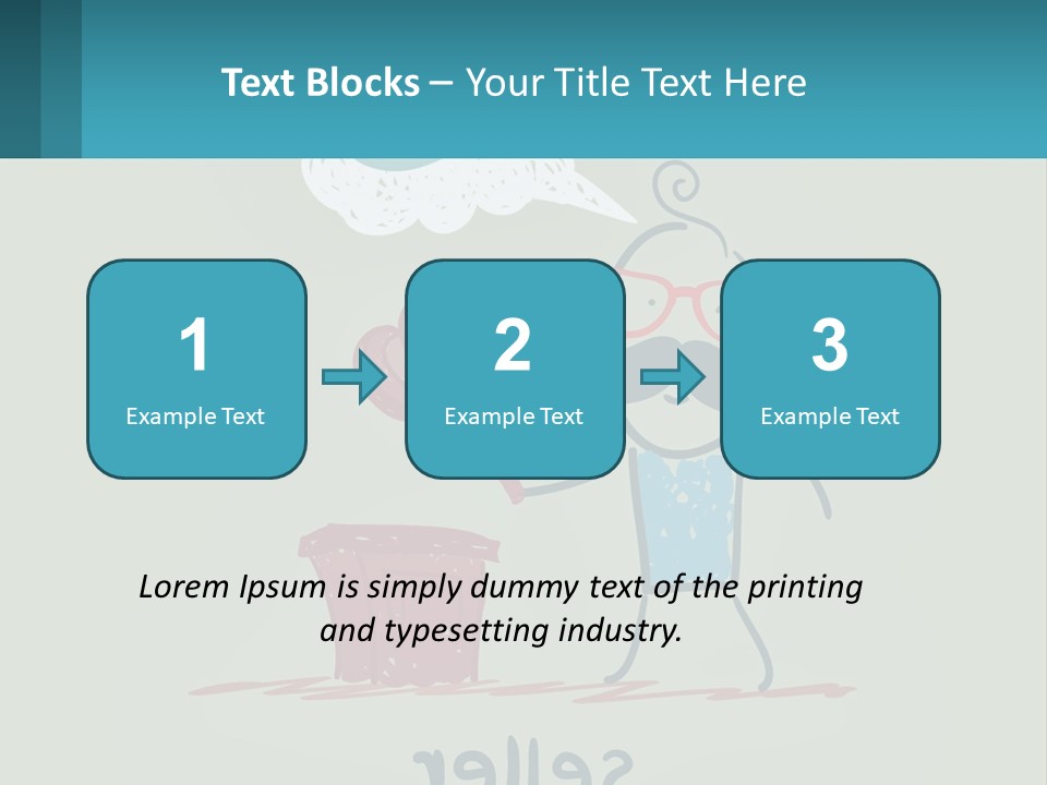 A Man With A Moustache Holding A Hammer And A Speech Bubble PowerPoint Template