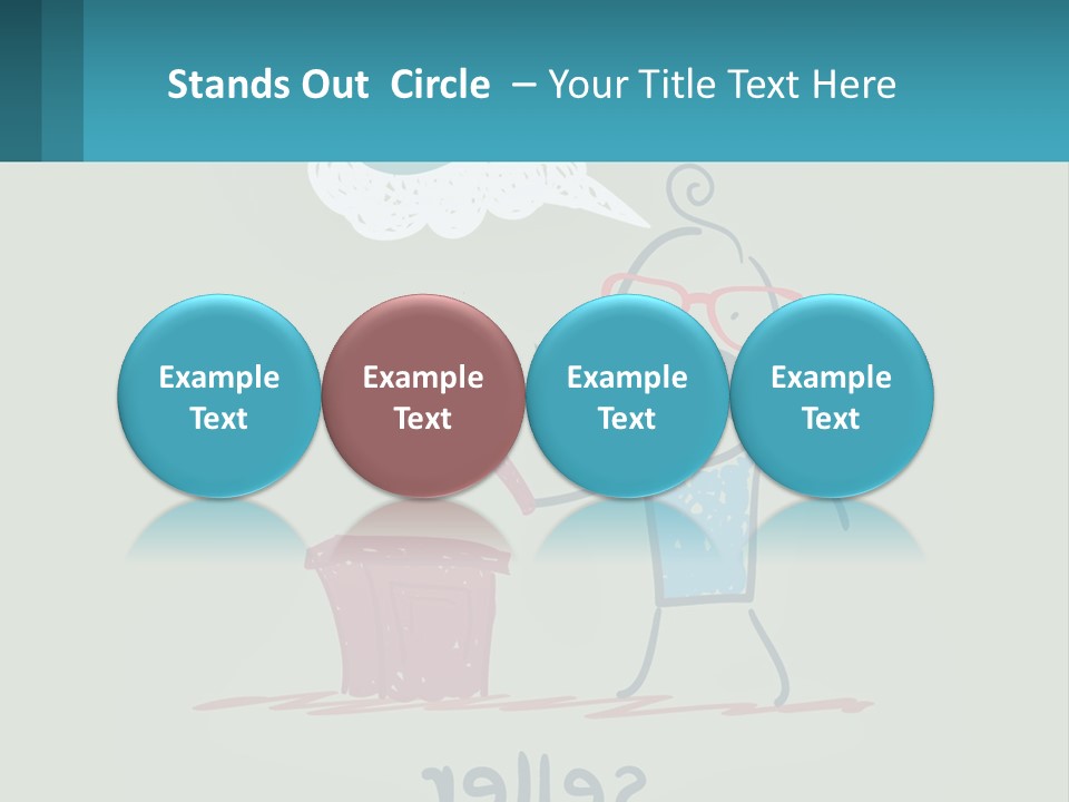 A Man With A Moustache Holding A Hammer And A Speech Bubble PowerPoint Template