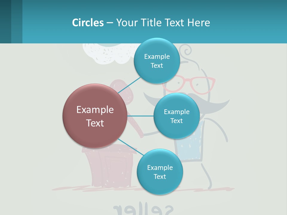 A Man With A Moustache Holding A Hammer And A Speech Bubble PowerPoint Template