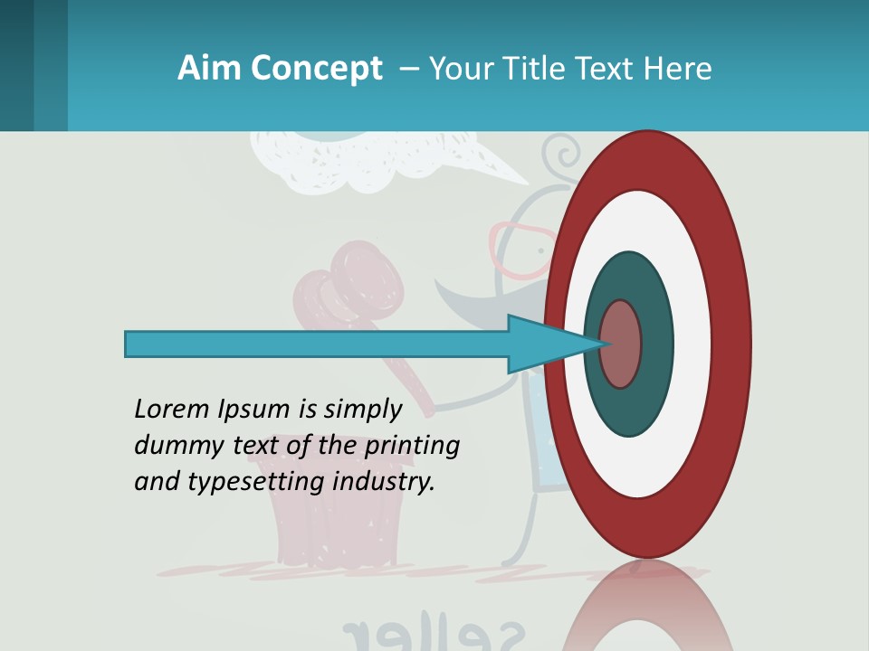 A Man With A Moustache Holding A Hammer And A Speech Bubble PowerPoint Template