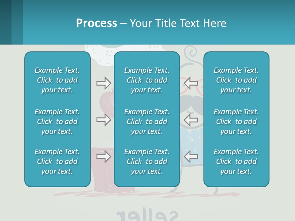 A Man With A Moustache Holding A Hammer And A Speech Bubble PowerPoint Template
