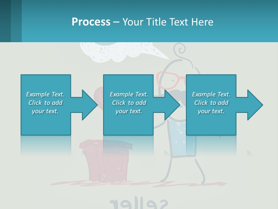 A Man With A Moustache Holding A Hammer And A Speech Bubble PowerPoint Template