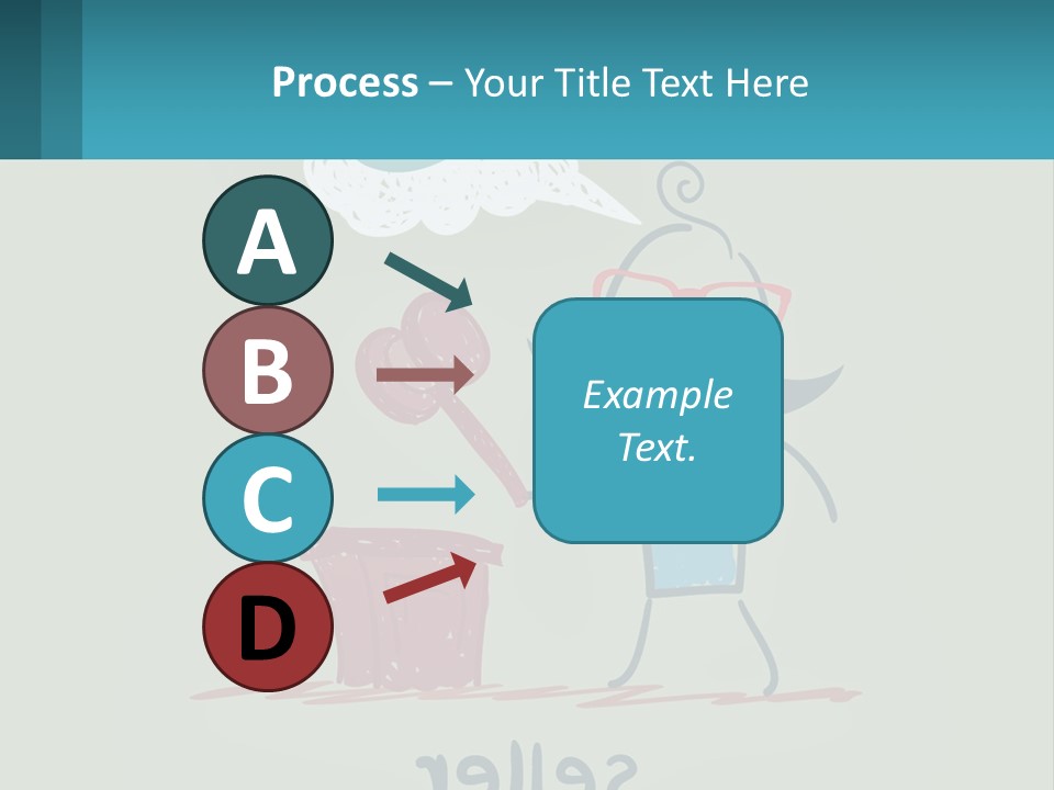 A Man With A Moustache Holding A Hammer And A Speech Bubble PowerPoint Template