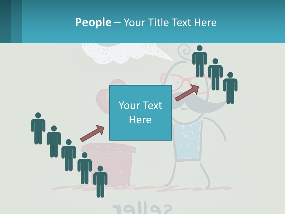 A Man With A Moustache Holding A Hammer And A Speech Bubble PowerPoint Template