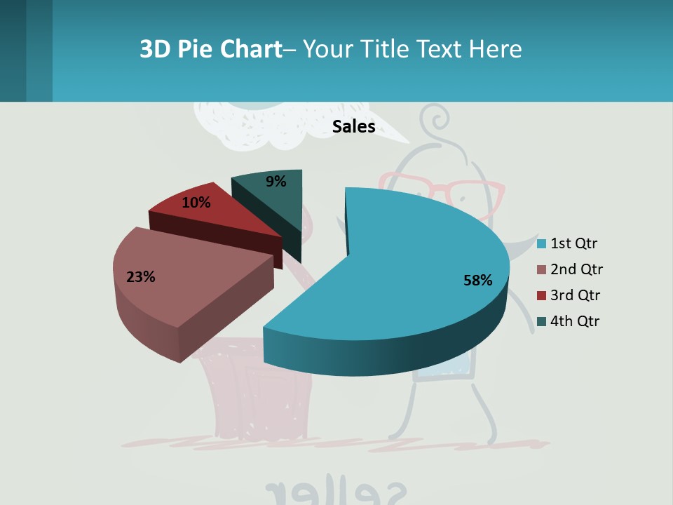 A Man With A Moustache Holding A Hammer And A Speech Bubble PowerPoint Template