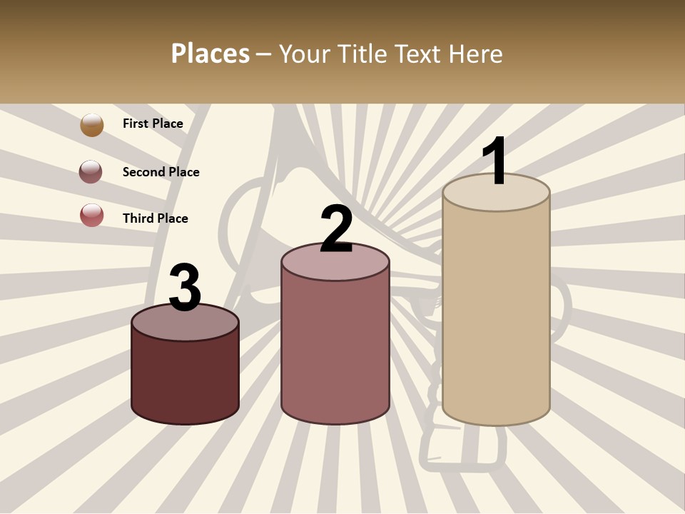 A Megaphone On A Brown And White Background PowerPoint Template