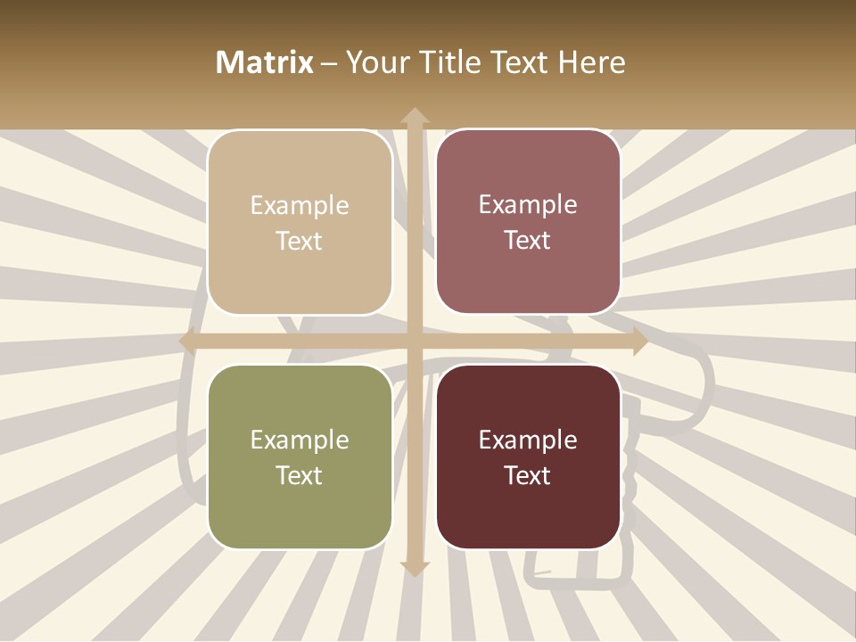 A Megaphone On A Brown And White Background PowerPoint Template