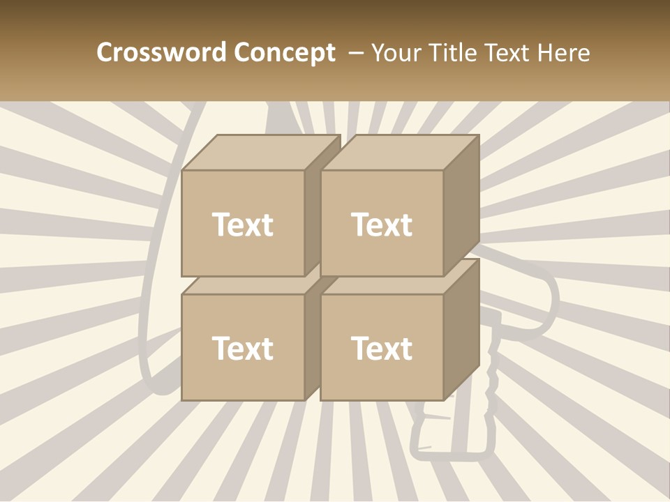 A Megaphone On A Brown And White Background PowerPoint Template