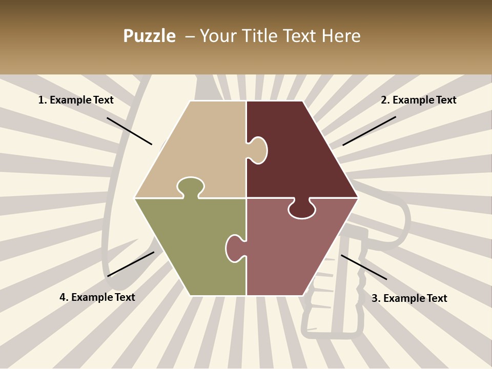 A Megaphone On A Brown And White Background PowerPoint Template