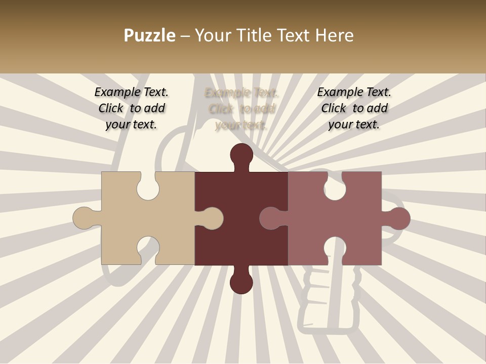 A Megaphone On A Brown And White Background PowerPoint Template