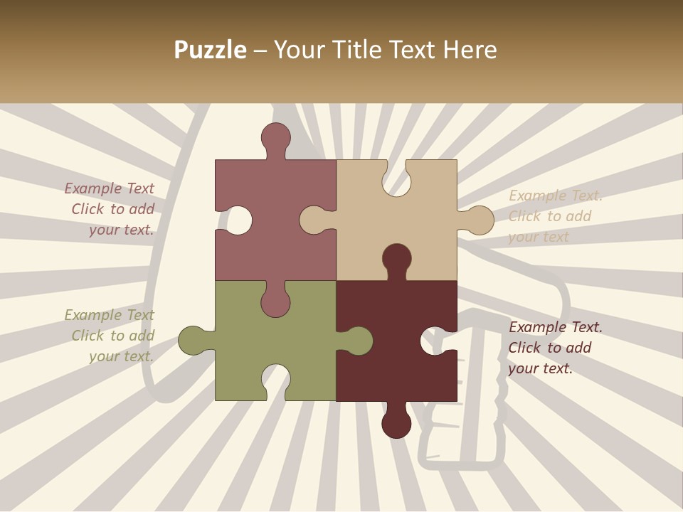 A Megaphone On A Brown And White Background PowerPoint Template