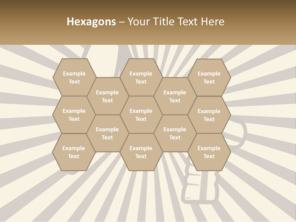 A Megaphone On A Brown And White Background PowerPoint Template