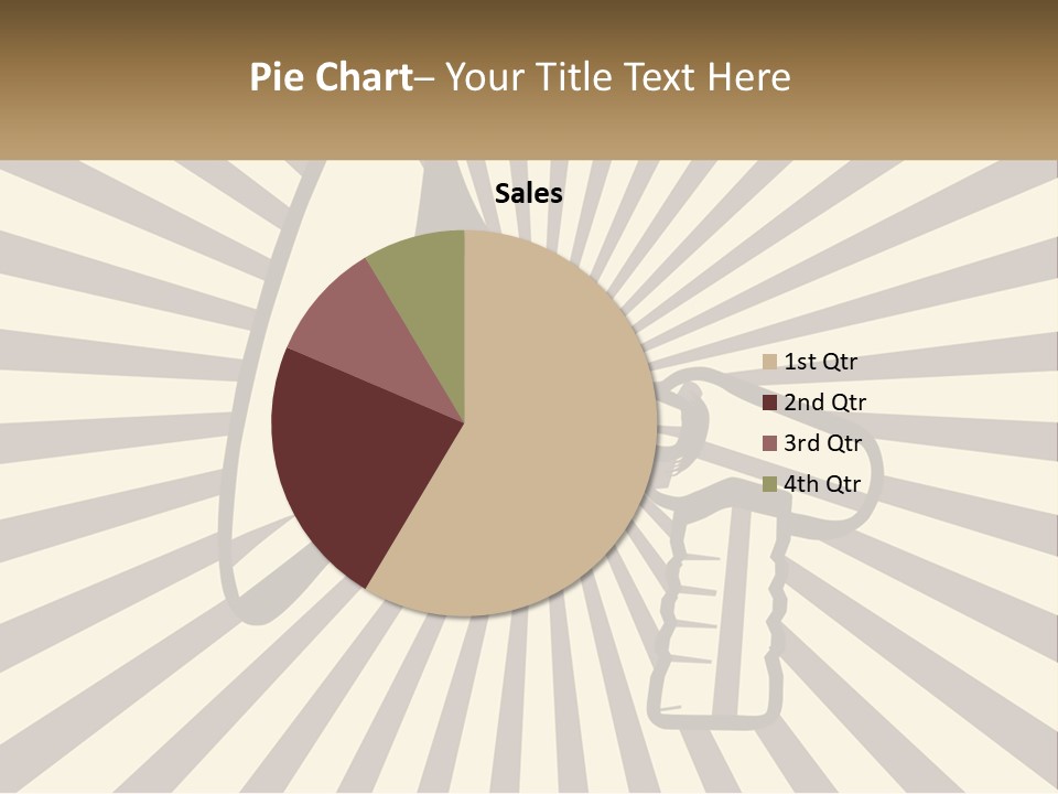 A Megaphone On A Brown And White Background PowerPoint Template