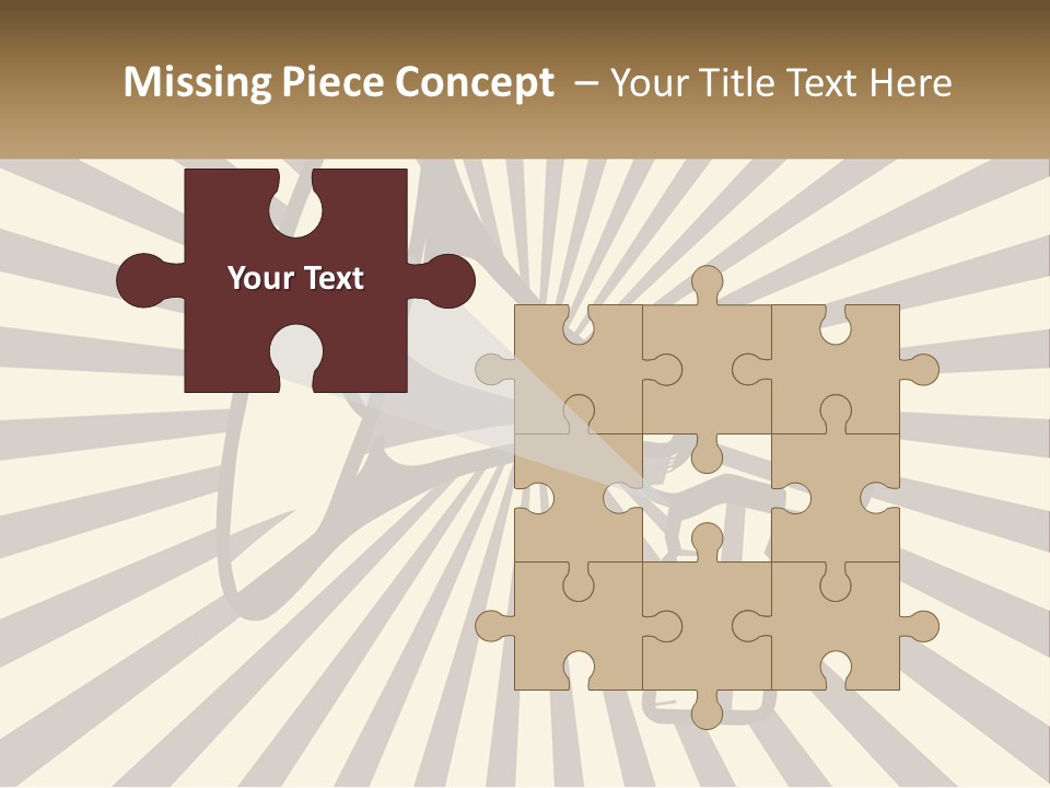 A Megaphone On A Brown And White Background PowerPoint Template