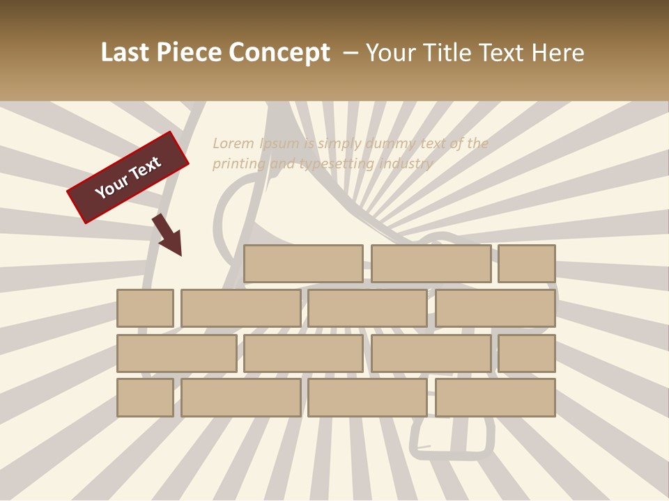 A Megaphone On A Brown And White Background PowerPoint Template