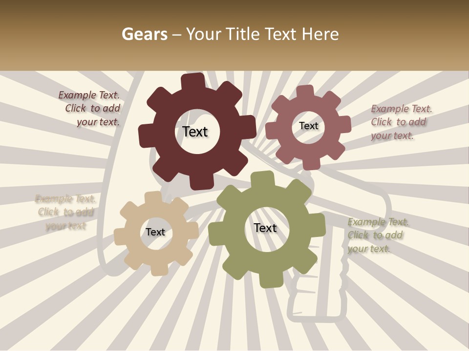 A Megaphone On A Brown And White Background PowerPoint Template