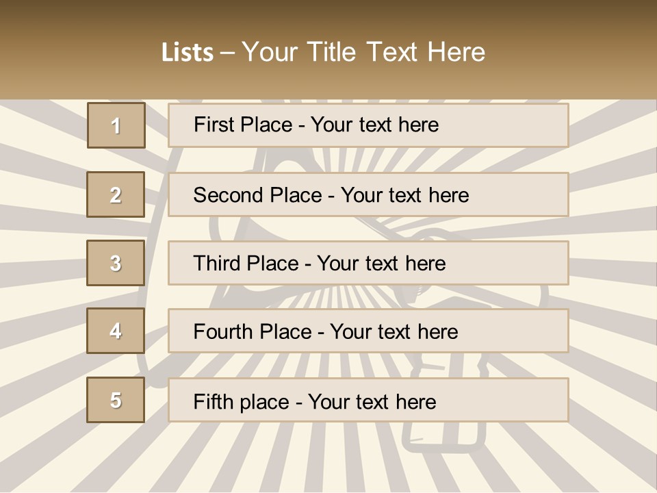 A Megaphone On A Brown And White Background PowerPoint Template