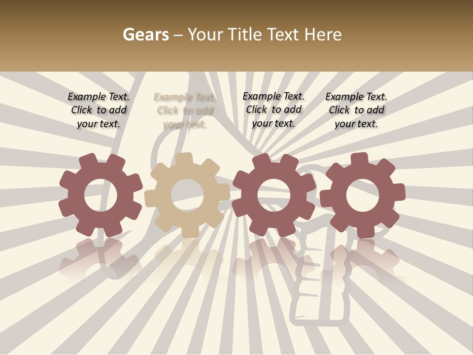 A Megaphone On A Brown And White Background PowerPoint Template