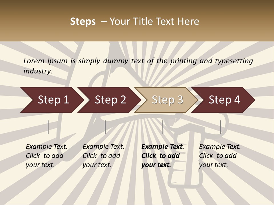 A Megaphone On A Brown And White Background PowerPoint Template