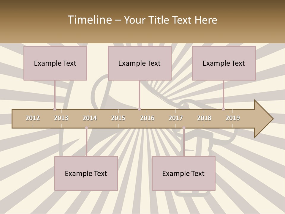 A Megaphone On A Brown And White Background PowerPoint Template