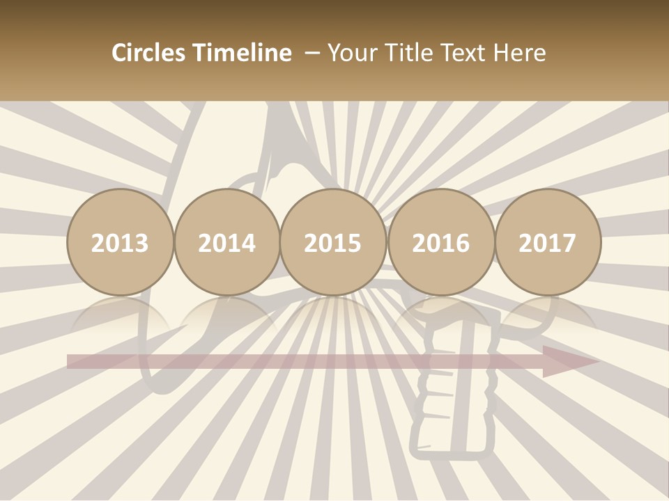 A Megaphone On A Brown And White Background PowerPoint Template